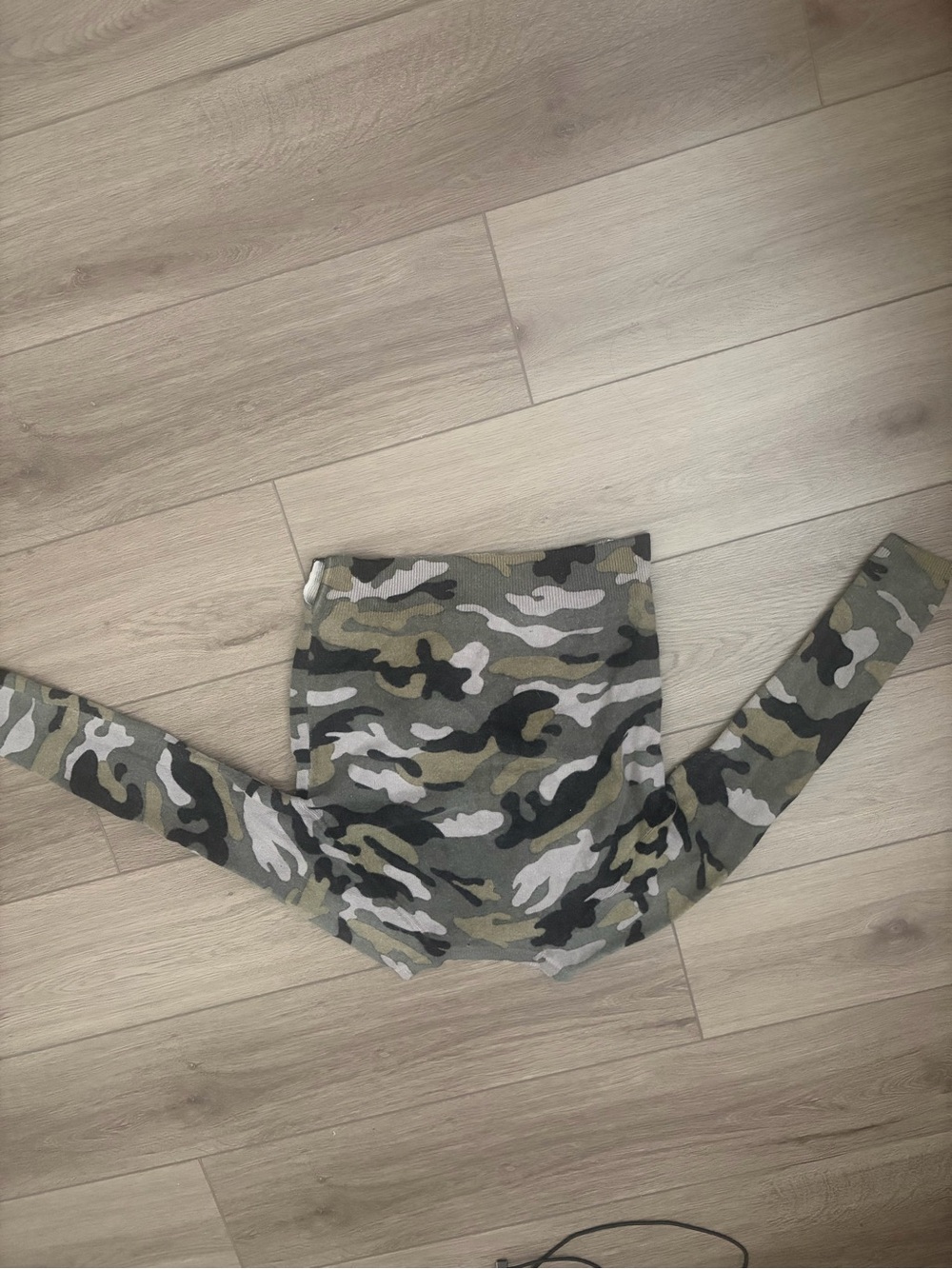 Philosophy Camo Crewneck Sweater in Olive, Gray and Black - Picture 3 of 5